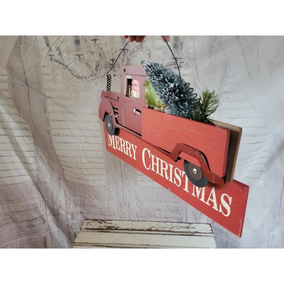 Truck Xmas country folk holiday decor home - Picture 4 of 6